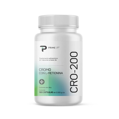 CRO-200 180 cápsulas con 0.300 g de Polinicotinato de Cromo