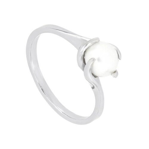 Anillo Marca Authshine de Plata Ley con Perla para Mujer