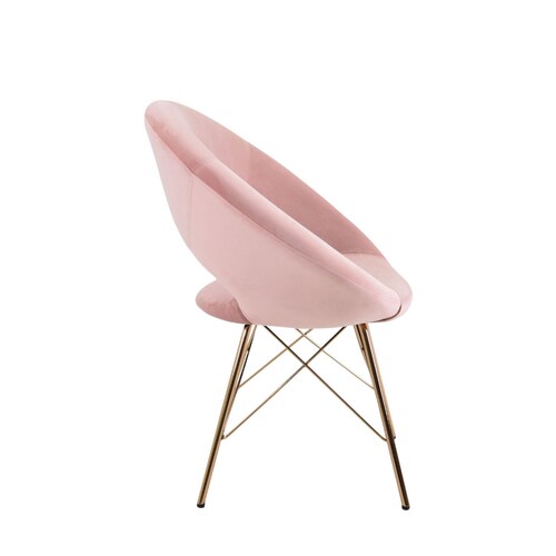 2 Sillones Belladonna Individuales de Tela color Rosa