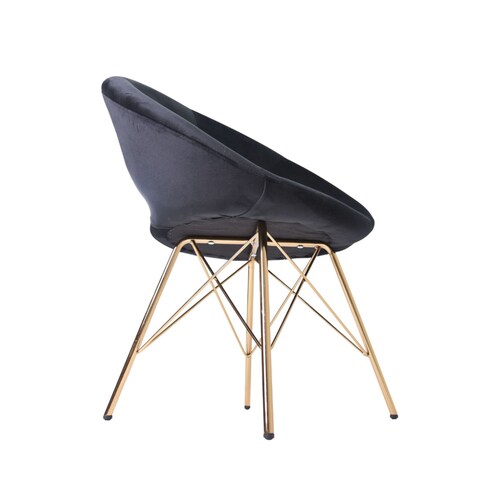 2 Sillones Belladonna Individuales de Tela color Negro