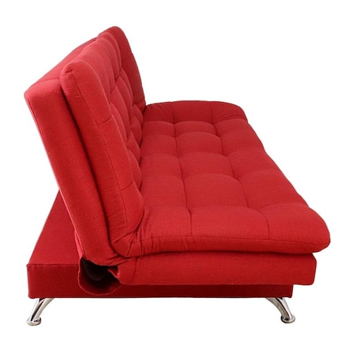 Sofá Cama Rojo Moderno 3 Posiciones