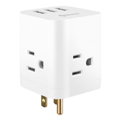 Clavija Adaptadora Cubo 3 Contactos 3 Conctactos USB Steren