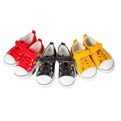Zapatos Para Niño. Tenis De Lona De Dinosaurios