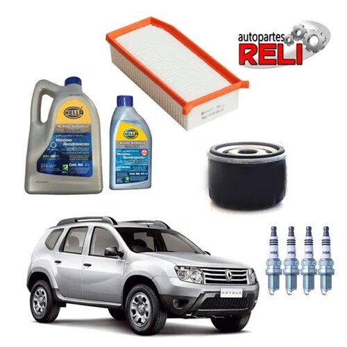 Kit Afinacion Duster Renault 2.0 Bujias Aceite Sintetico