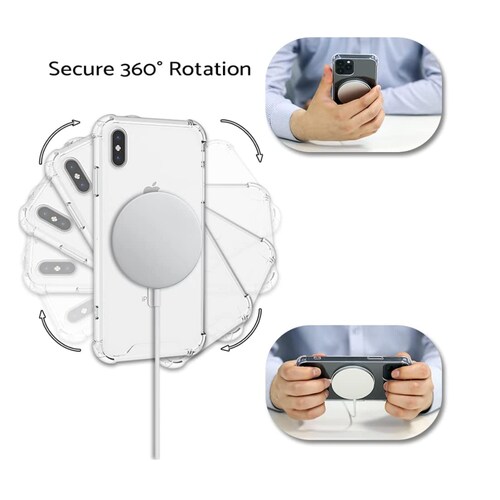 Funda Magnética Transparente para iPhone XS MAX compatible con Batería MagSafe 