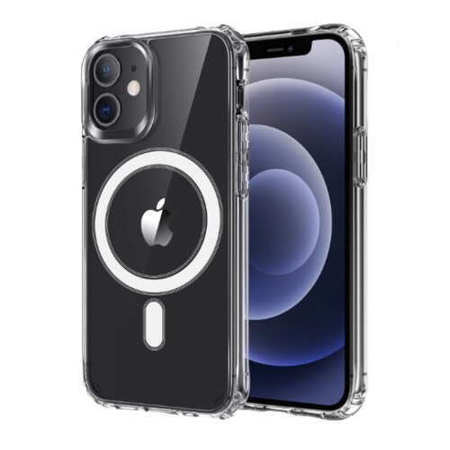 Funda Magnética Transparente para iPhone 12 compatible con Batería MagSafe 