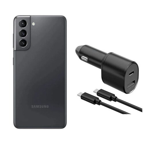Samsung Galaxy S21 FE 5G 128GB Grafito NUEVO Snapdragon  + Cargador de Auto 45W Carga Rápida