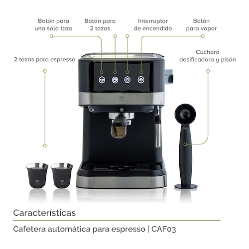  Cafetera Café Expreso Y Cappuccino Automática  Avera CAF03