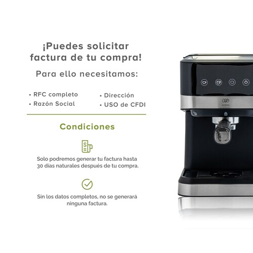  Cafetera Café Expreso Y Cappuccino Automática  Avera CAF03