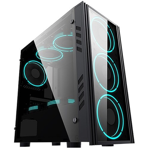 Gabinete Yeyian Kalt 1101 con Ventana LED Azul Micro-ATX, USB 3.1