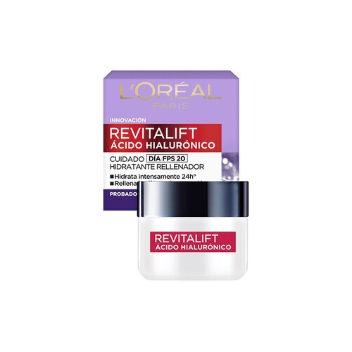 L'Oréal Paris Crema hidratante Anti-Líneas de Expresion Revitalift Ácido Hialurónico Día , 50 ml