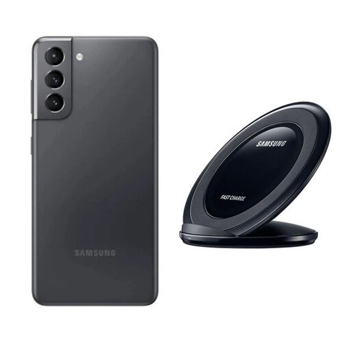 Samsung Galaxy S21 FE 5G 128GB Grafito NUEVO Snapdragon  + Cargador inalámbrico Samsung Carga Rápida