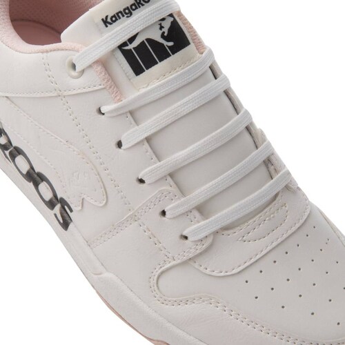 Tenis casual urbano tipo choclo para mujer, marca Kangaroos, color blanco, mod. 1025402