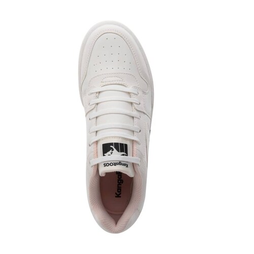 Tenis casual urbano tipo choclo para mujer, marca Kangaroos, color blanco, mod. 1025402