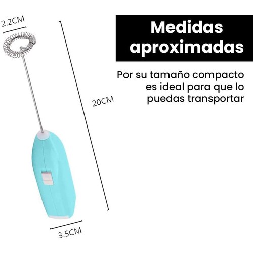Batidor espumador manual para leche y café.