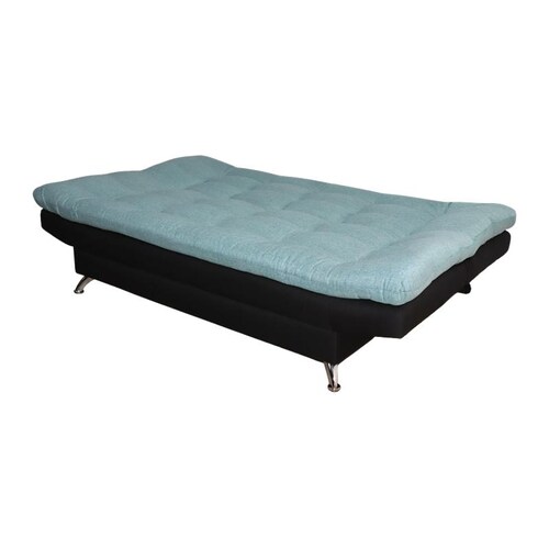 Sofá Cama Negro Turquesa Moderno 3 Posiciones