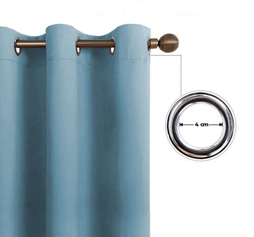 Cortinas Blackout 295cm Ancho X 215cm De Largo En 2 Paneles "Cielo"