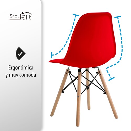 SET DE 4 SILLAS EAMES MINIMALISTAS