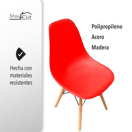 SET DE 4 SILLAS EAMES MINIMALISTAS