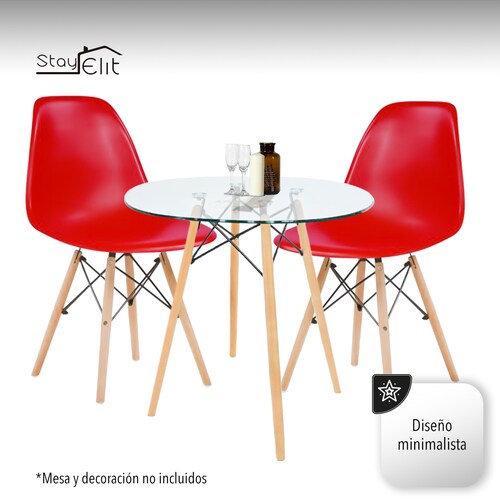 SET DE 4 SILLAS EAMES MINIMALISTAS