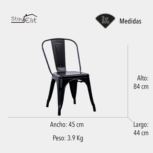 SET DE 2 SILLAS METALICAS TIPO TOLIX.