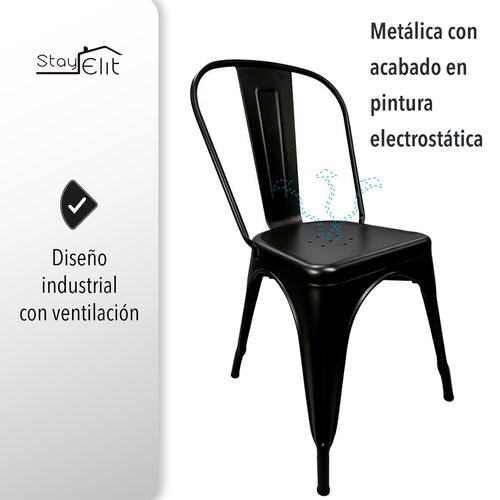 SET DE 2 SILLAS METALICAS TIPO TOLIX.