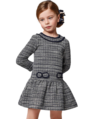 Vestido baguilla punto niña marca Mayoral (moda Española) 