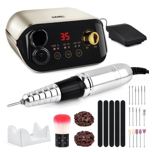 Pulidor Esmeril Taladro De Uñas Con Pedal 35000rpm (125pcs)