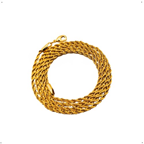 Dije Cruz Cristo Con Cadena Torzal Chapa de Oro de 18k Silver & Gold 