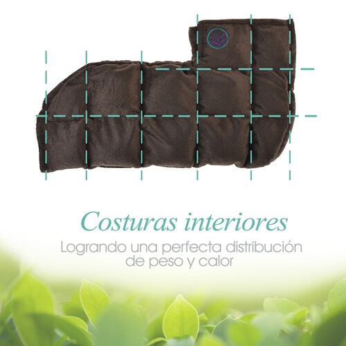 Paquete Compresa para Pie/Tobillo (tamaño grande) elaborada con semillas y plantas medicinales + gel para terapia fría. Ortopédica, Ideal para Rehabilitación, Fisioterapia y Descanso 