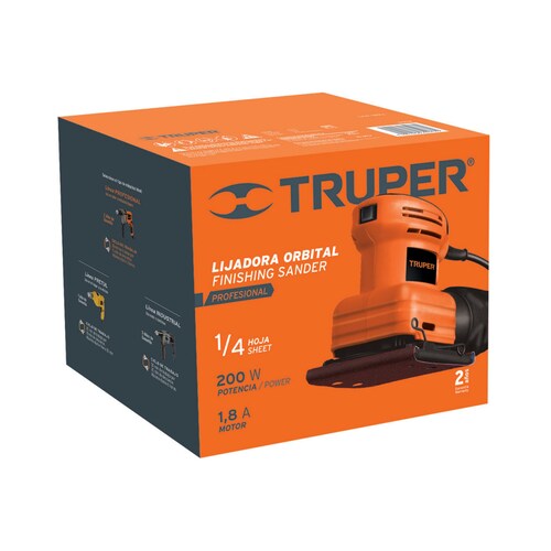 Lijadora orbital 1/4 hoja 200W Profesional LIOR-1/4A2 Truper