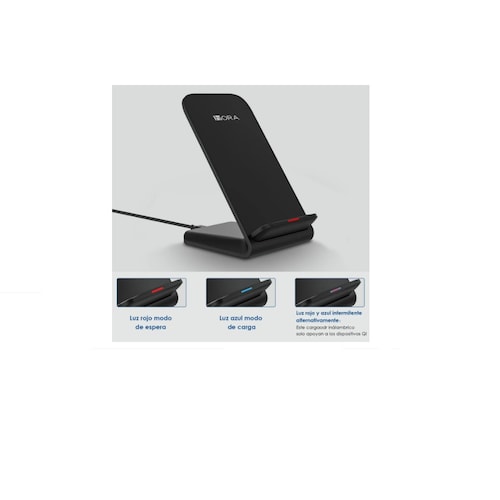 Cargador Inalámbrico Qi Con Carga Turbo Qc 3.0 Ip/sa 1 Hora.