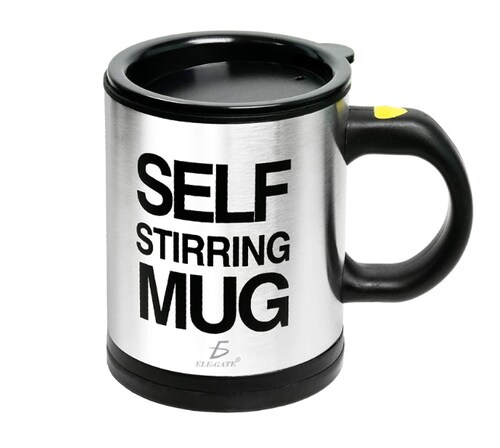 Taza De Café Mezcladora Aislada De Acero Inoxidable
