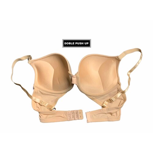 Paquete de 3 Brasier Doble Push Up Tatys Fashion Aumenta Hasta 2 Tallas