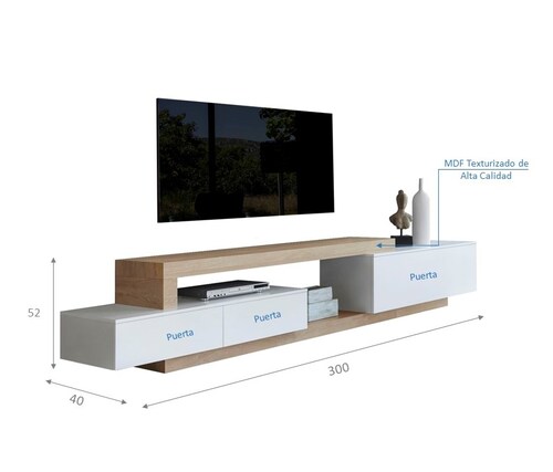 Mueble De Tv Minimalista Composición 5.05