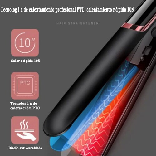 Plancha De Cabello Temperatura Regulable Para Mojado Y Seco