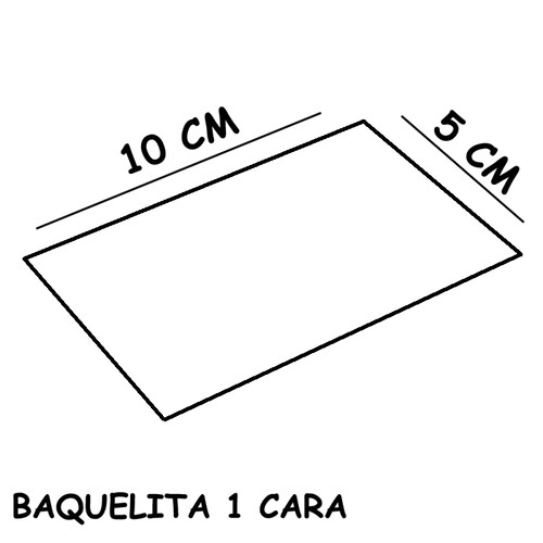  Placa Fenolica 5x10 Cm 1 Cara Baquelita 690-447