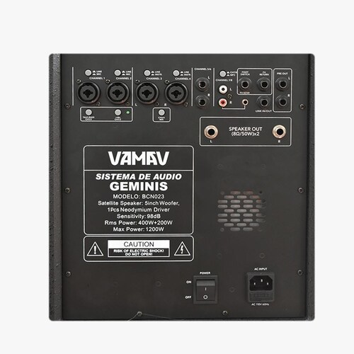 Sistema De Audio Vamav Geminis 600 W Rms