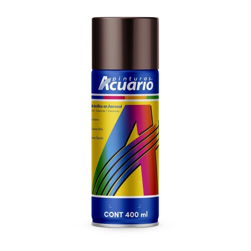 Pintura en Aerosol Acuario Color Chocolate Brillante 400 Ml AA73105