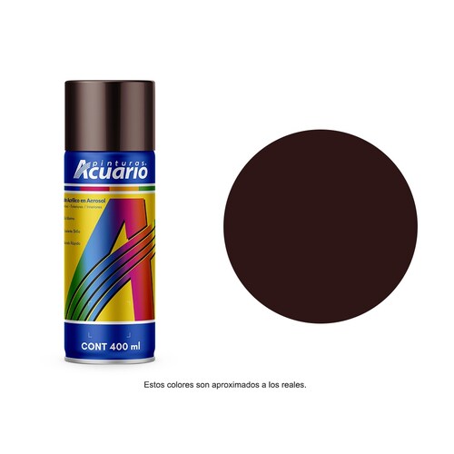 Pintura en Aerosol Acuario Color Chocolate Brillante 400 Ml AA73105