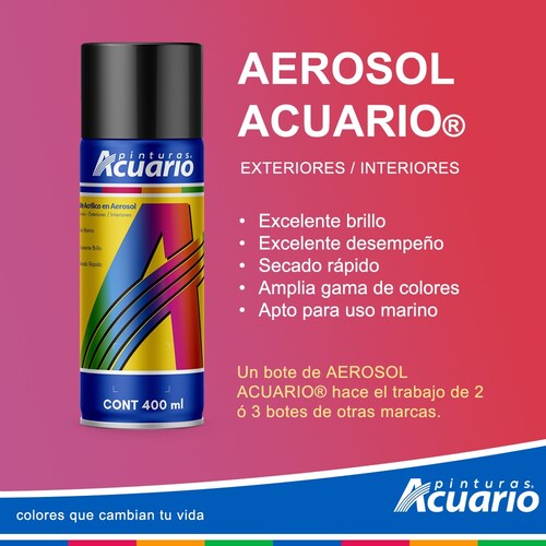 Pintura en Aerosol Acuario Color Chocolate Brillante 400 Ml AA73105
