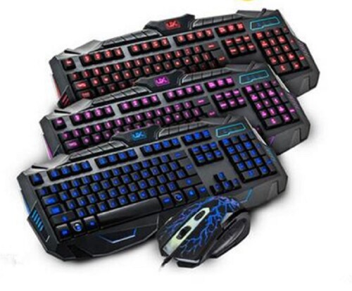 Kit Teclado y Mouse Gamer con luz led