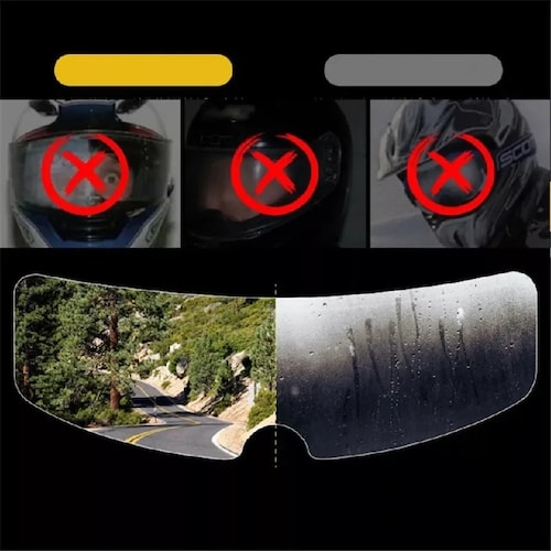 Micas anti lluvia y anti vaho para casco de moto
