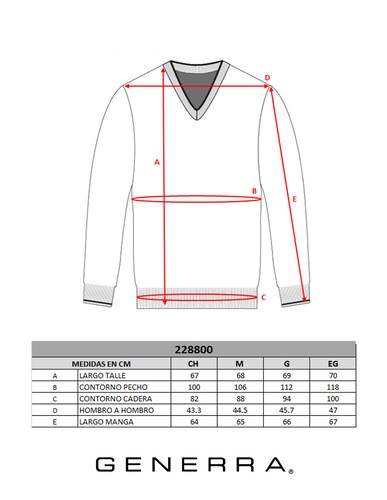 Suéter Casual Para Hombre Varios Colores Generra 228800