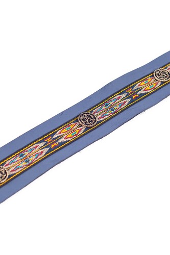 Asa para bolso A ÁNGELOZANO de piel vacuna con textiles tejidos