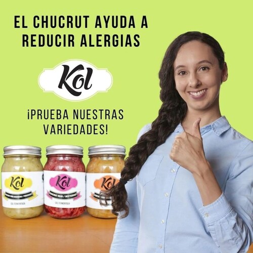 Chucrut Estilo Coreano Kimchi Col Fermentada 415g Kol