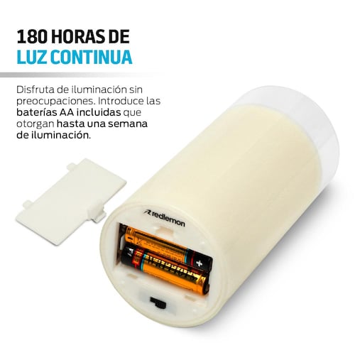 Velas LED Electricas Grandes Flama Realista 3 Pz Redlemon