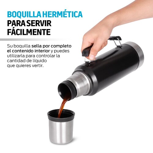 Termo para Cafe Agua Acero Inoxidable Botella 1 Lt Redlemon