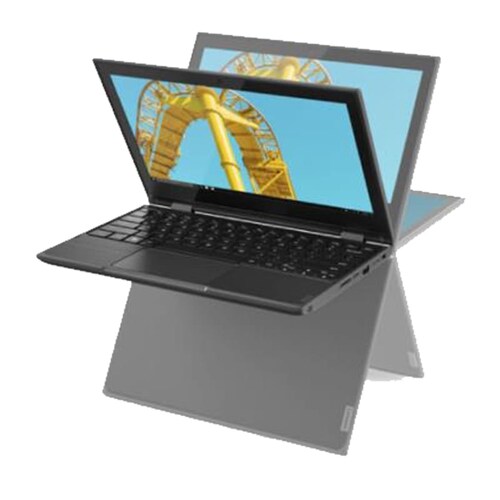 Laptop Lenovo 300e 2 en 1 11.6" Táctil Intel Celeron N4120 Disco duro 64 GB Ram 4 GB Windows 10 - Negro + Pluma Tactil 