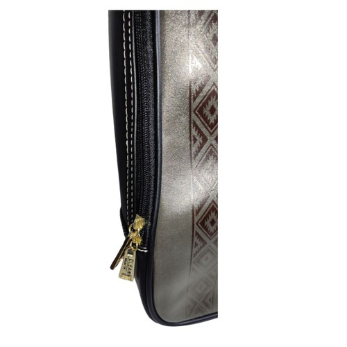 Mochila Bolsa De Cuero Para Mujer Atrapasueños Color Verde Olivo